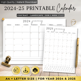 Editable Monthly Calendar Templates 2024 - 2025 | Printabl