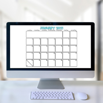 Editable Monthly Calendars [FREE UPDATES] by Excited 2 Educate | TpT