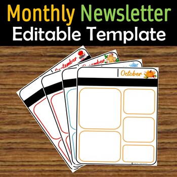 Editable Monthly Class Newsletter Templates, Weekly Classroom News PPT