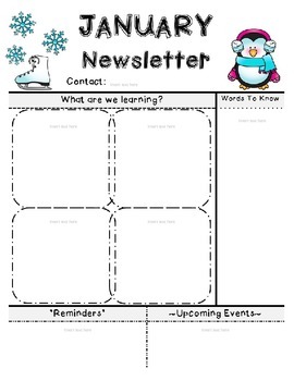 Editable Monthly Newsletter by Sharpening The Minds | TPT