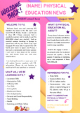 Editable Monthly Newsletter for Physical Education (Canva)