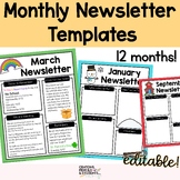 Editable Monthly Newsletter Templates