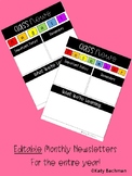 Editable Monthly Newsletters for the Entire Year!