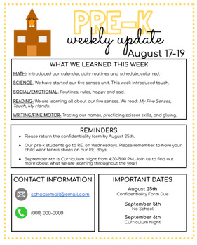 Preview of Editable Monthly/Weekly Newsletter Template