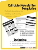 Editable Monthly and Weekly Newsletter Template -Back-to-S