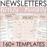 Editable Monthly and Weekly Newsletter Templates and Calen