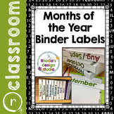 Editable Months of the Year Binder Labels
