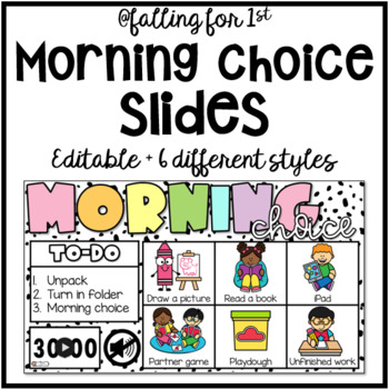 Preview of Editable Morning Choice Slides