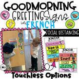 Editable Morning Greeting FRENCH Signs to Build Classroom 