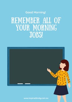 Preview of Editable Morning Jobs Poster