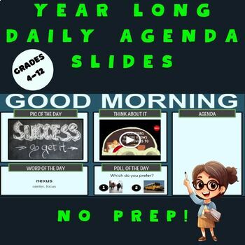 Preview of Editable Morning Meeting Daily Slides Digital Resources Morning Work