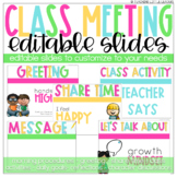 Editable Class Meeting / Morning Meeting Slides | Distance