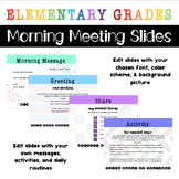 Editable Morning Meeting Slideshow