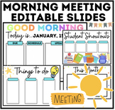 Editable Morning Meeting Slideshow | Daily Overview, Thing