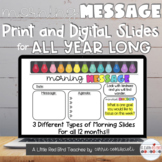 Editable Morning Message - ENTIRE YEAR Bundle (PowerPoint 