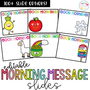Preview of Editable Morning Message Slides Templates