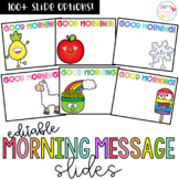 Editable Morning Message Slides Templates