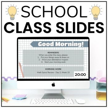 Preview of Editable Morning Slides, Agenda Slides and Daily Slides Template
