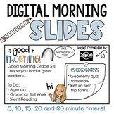Editable Morning Slides with Timers | Back to School Class