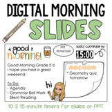Editable Morning Slides with Timers | Google Slides & PPT | FREE FALL SAMPLE