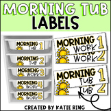 Editable Morning Work Tubs Drawer Labels
