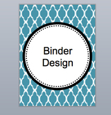 Editable Moroccan Themed Binder Designs/Notes Pages