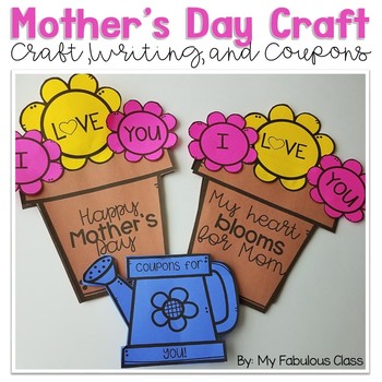 Editable Mother's Day Writing Craft and Coupons by My Fabulous Class