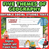 Editable Multilingual Social Studies Texts for the Five Th
