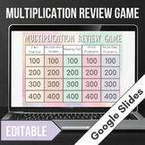 Editable Multiplication Review Google Slides Multi-step Wo