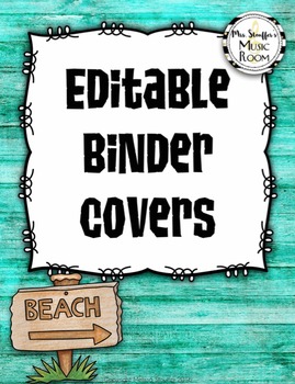 Preview of Editable Music Binder Covers {Beach}