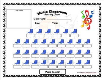 Preview of Editable Music Classroom seating chart