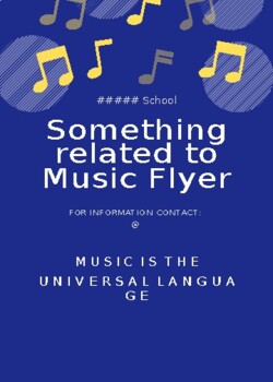 Preview of Music Flyer(Editable and fillable resource)
