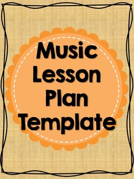 Preview of Editable Music Lesson Plan Template