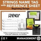 Editable Music Stand Name Tags w/ Reference Sheet for Stri