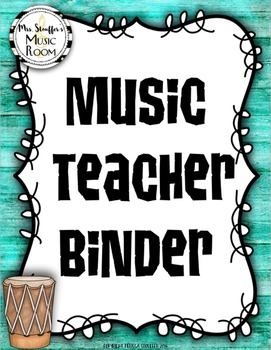 Preview of Editable Music Teacher Binder Planner {Beach}