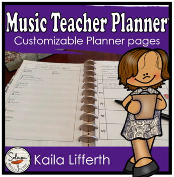 Preview of Editable Music Teacher Planner Pages