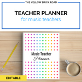 Editable Music Teacher Planner: rainbow dot