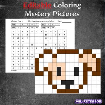 Editable Mystery Picture Animal #2 - Sight Words Spelling Vocabulary ...