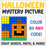 Editable Mystery Picture Freebie - Halloween - Color by Si