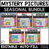 Editable Mystery Pictures Bundle - Back to School, Fall, S