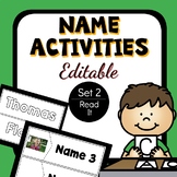 Editable Name Activities-Set 2 |Read It| Name Practice for