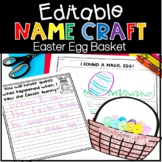 Editable Name Craft Easter Egg Basket