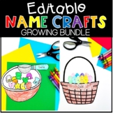 Editable Name Crafts and Writing Activities Growing Bundle