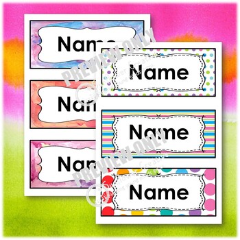 Editable Name Labels by Sunflower Creative Teaching Resources | TpT