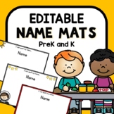 Editable Name Mats for the Entire Year, PreK and K