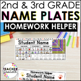 Desk Name Plates Editable / Student Desk Name Tags / 2nd a