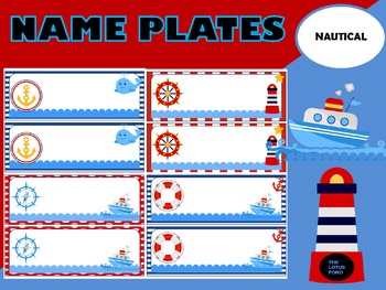 Editable Labels And Name Tags Nautical By Little Lotus Tpt