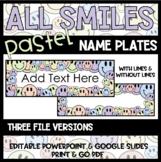 Editable Name Plates - Student Name Tag - Groovy Pastel Al