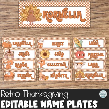 Thanksgiving Student Or Teacher Gift Tags, Happy Thanksgiving Treat Name  Tags