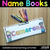 Editable Name Practice Books - Back to School Activities